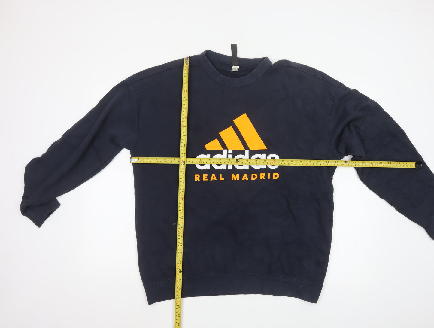 Adidas Real Madrid Men's Blue Logo Pullover Sweatshirt M