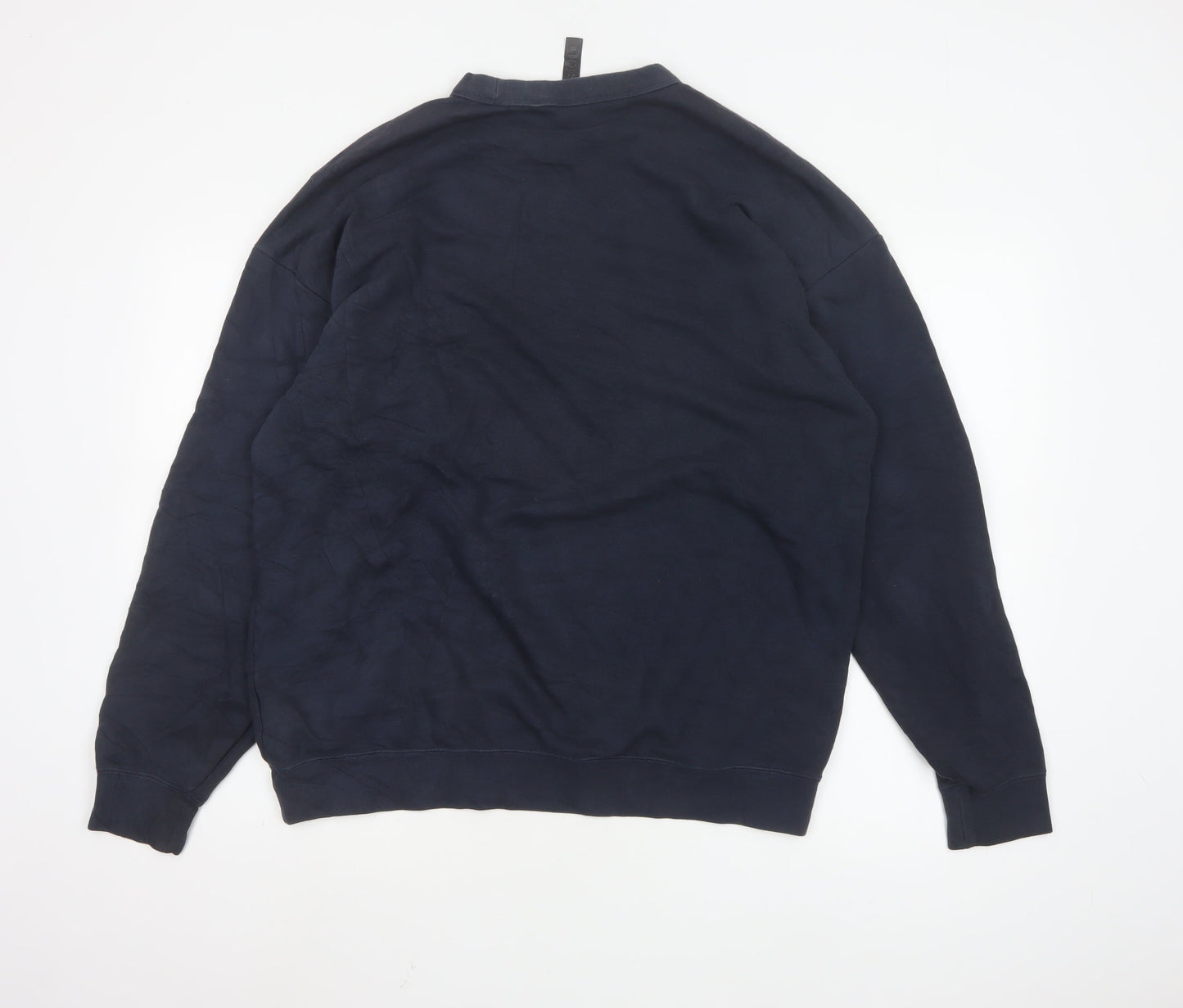 Adidas Real Madrid Men's Blue Logo Pullover Sweatshirt M
