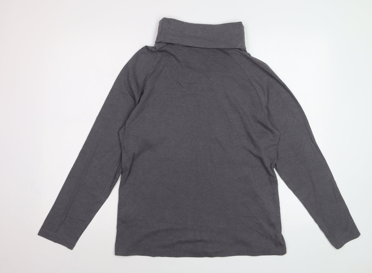 Cotton Traders Women’s Grey Roll Neck Long Sleeve T-Shirt Size 18