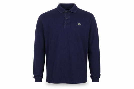 Lacoste Men Blue Long Sleeve Classic Fit Cotton Polo Shirt L