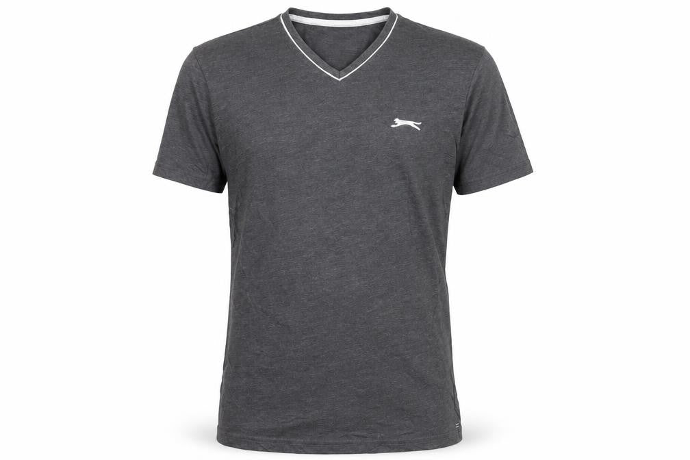 Slazenger Men's Grey V-Neck Short Sleeve T-Shirt Size S
