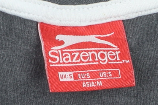 Slazenger Men's Grey V-Neck Short Sleeve T-Shirt Size S