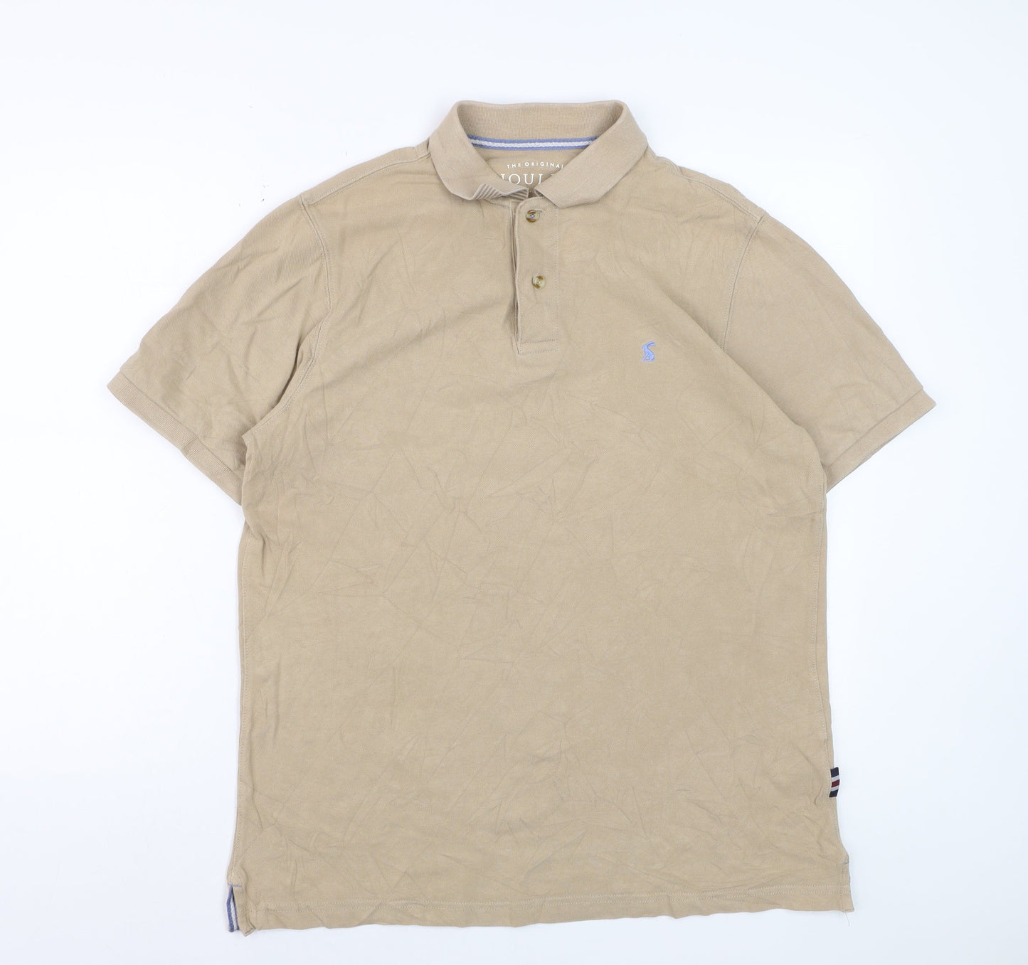 Joules Men's Beige Woody Polo Shirt Classic Fit Size L