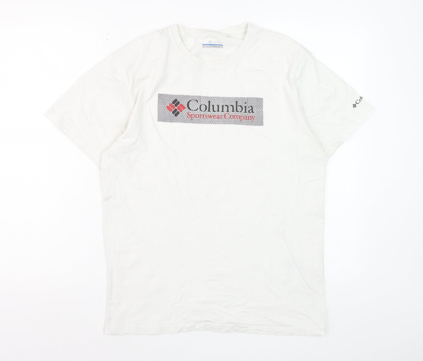 Columbia Sportswear Men's White Cotton Graphic T-Shirt Size S