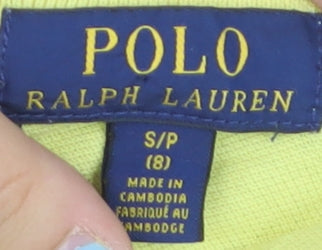 Ralph Lauren Boys Yellow Polo Shirt Size 8 Years Cotton Classic Fit