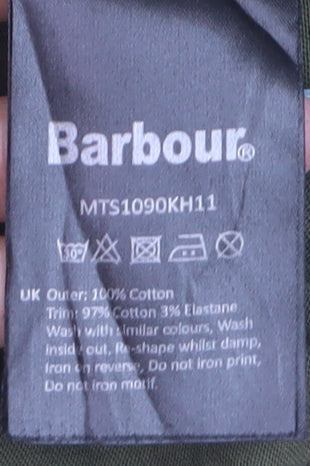 Barbour and Wander Khaki Green Long Sleeve Men's Cotton T-Shirt L
