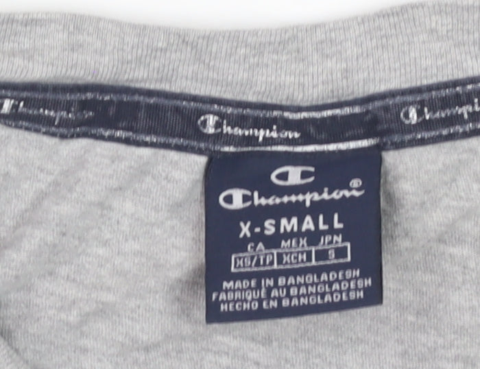 Champion Womens Grey XS Basic Crew Neck T-Shirt