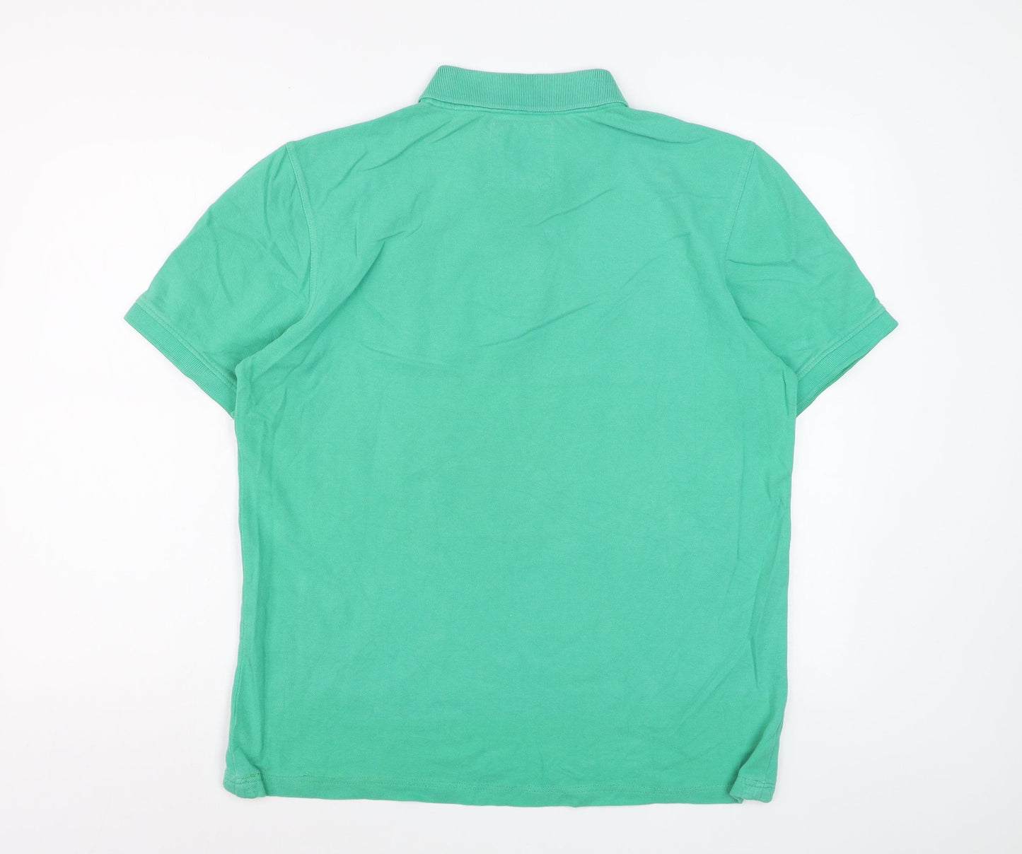 Crew Clothing Company Men's Green Polo Shirt Size L Cotton