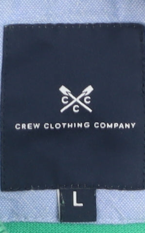Crew Clothing Company Men's Green Polo Shirt Size L Cotton