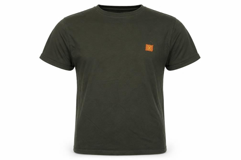 Clean Cut Copenhagen Men's Khaki Crew Neck Organic Cotton T-Shirt M