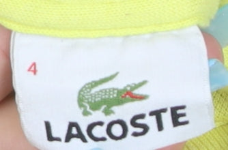 Lacoste Men Yellow Cotton Short Sleeve Polo Shirt M