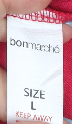 Bonmarché Women’s Pink Embroidered Cotton Tunic Blouse Size L