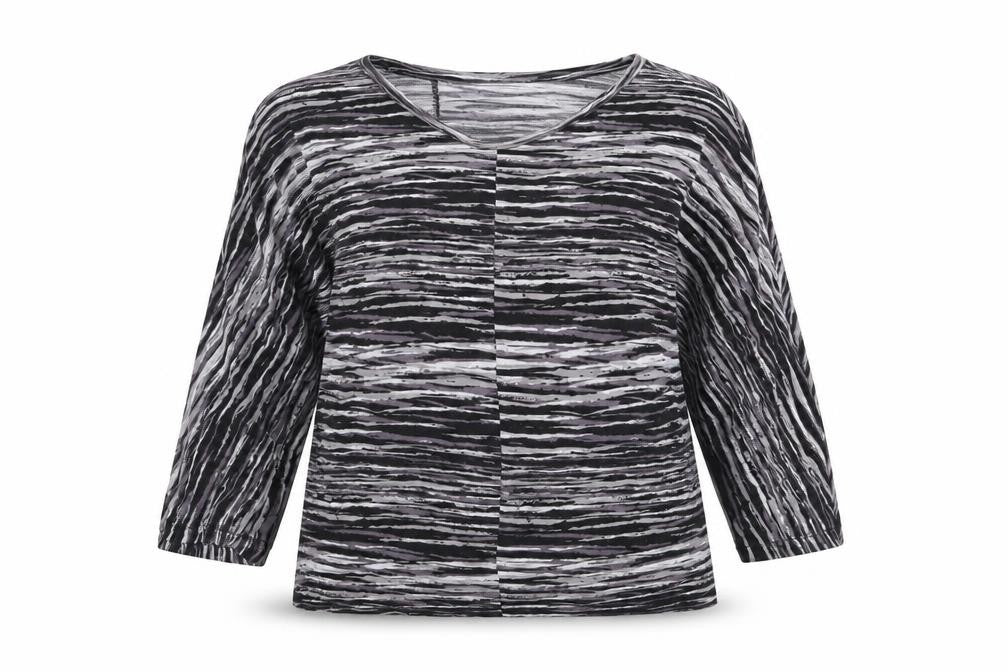Kin by John Lewis Womens Black Striped Viscose Blouse S