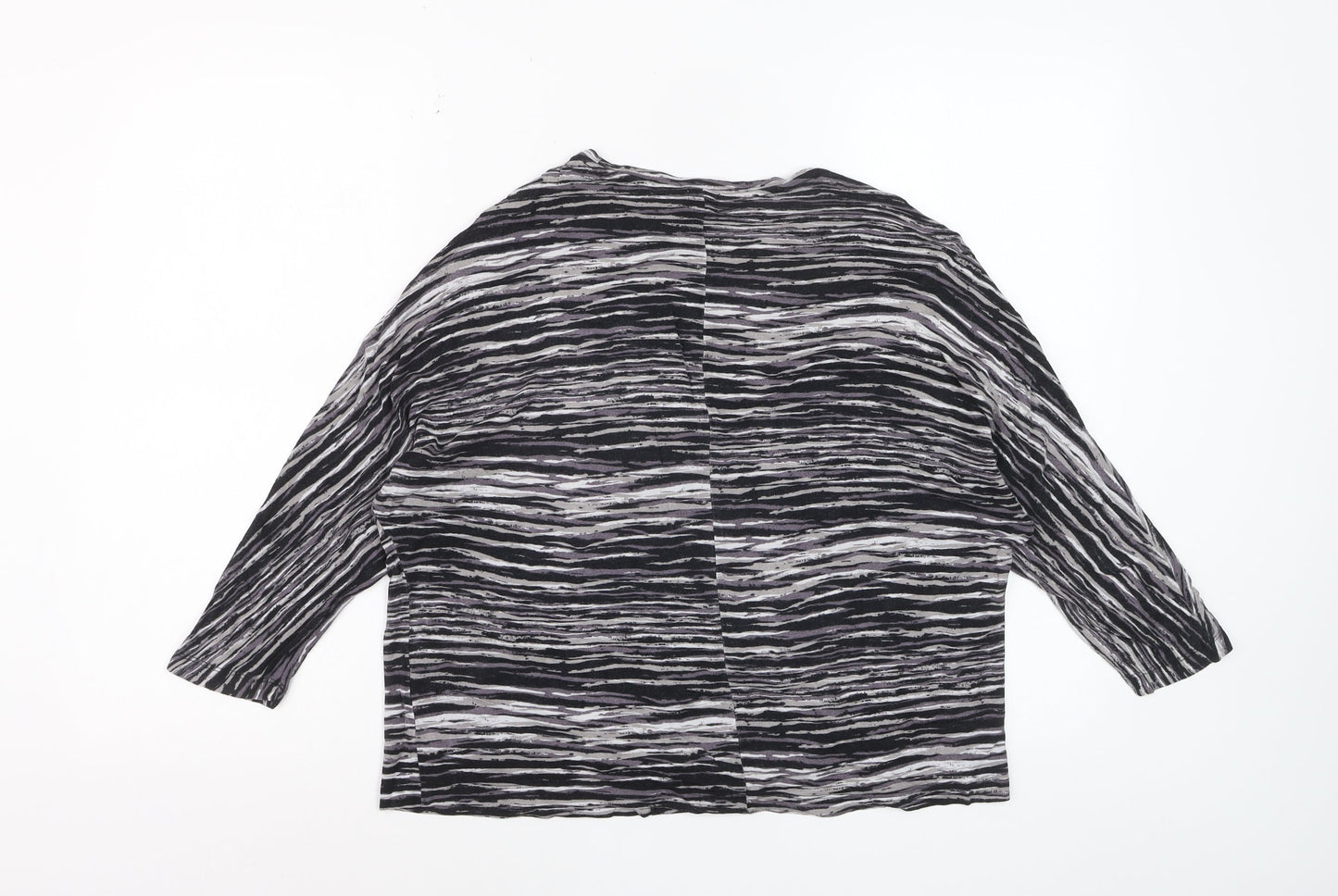 Kin by John Lewis Womens Black Striped Viscose Blouse S