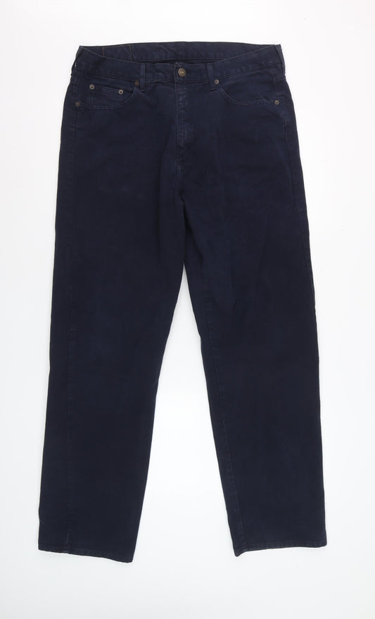 Lee Cooper Mens Blue Straight Jeans 36W 30L 100% Cotton