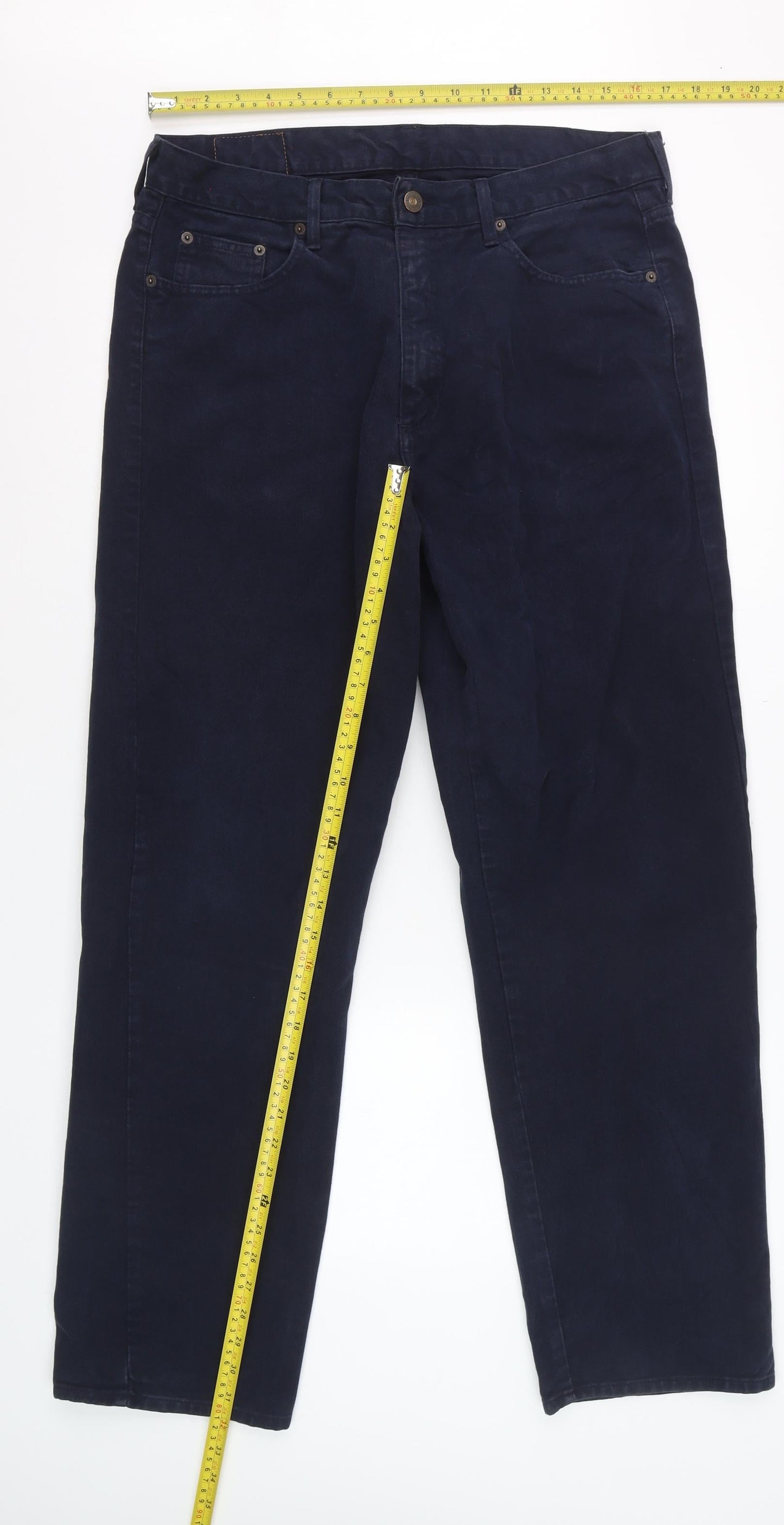 Lee Cooper Mens Blue Straight Jeans 36W 30L 100% Cotton