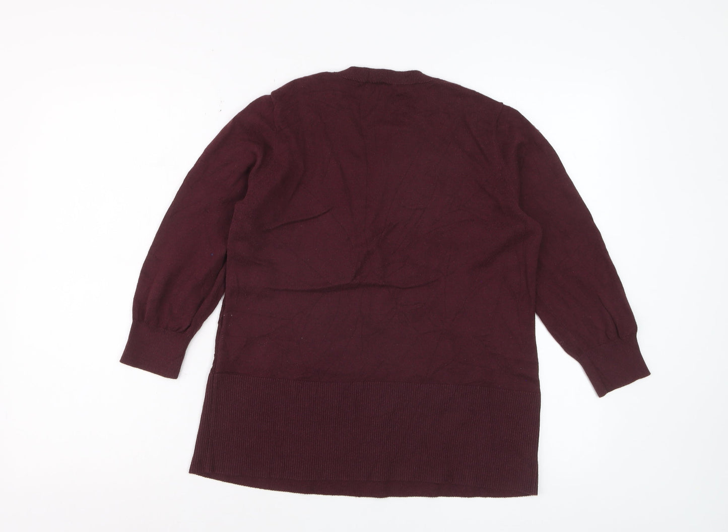 Oasis Womens Purple Long Sleeve Crew Neck Knit Jumper Size M