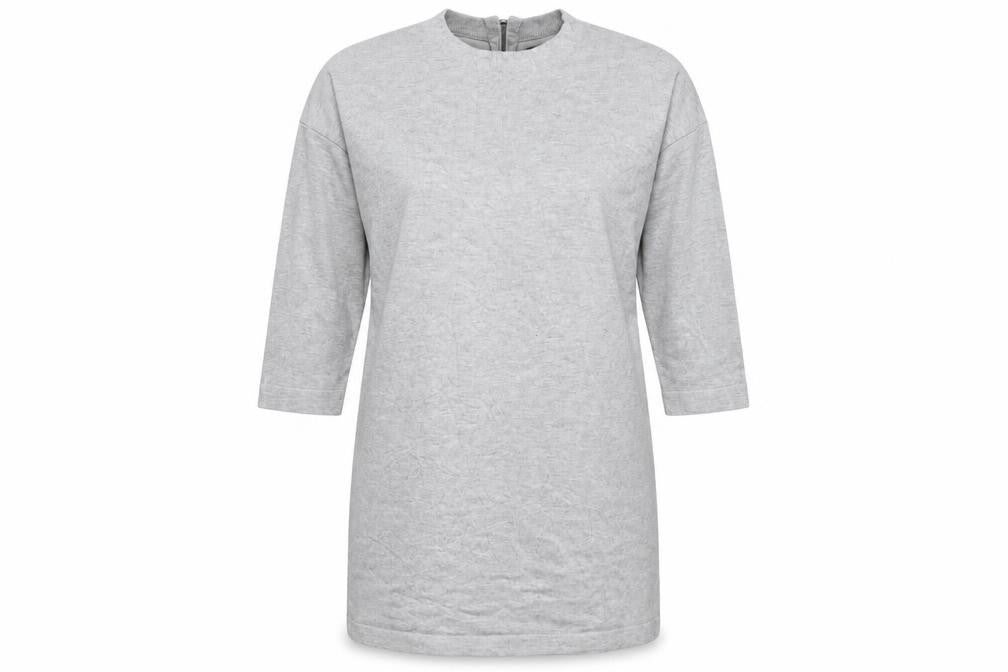 Vero Moda Women's Grey Tunic Jumper M Crew Neck 3/4 Sleeve