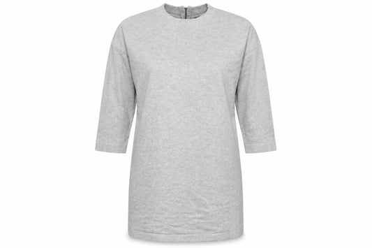 Vero Moda Women's Grey Tunic Jumper M Crew Neck 3/4 Sleeve