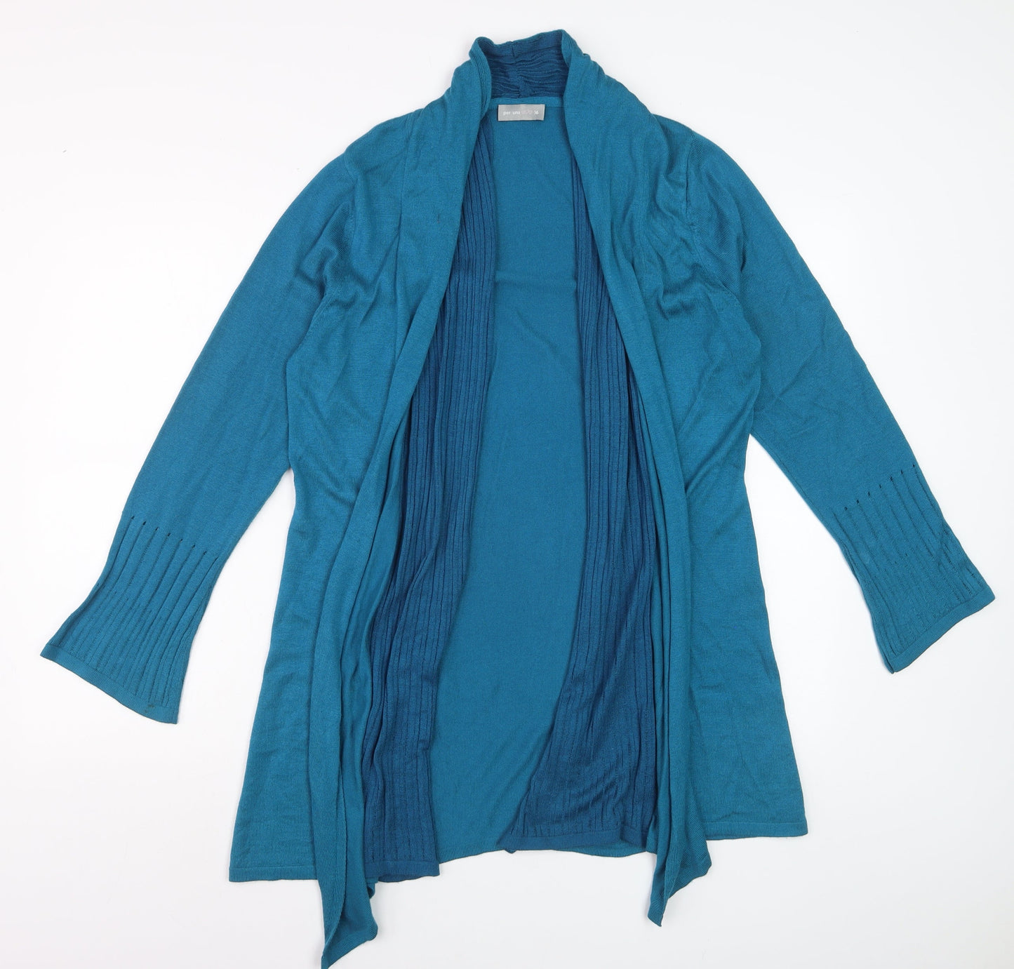 Marks and Spencer Women Blue Long Sleeve Open Cardigan Size 16