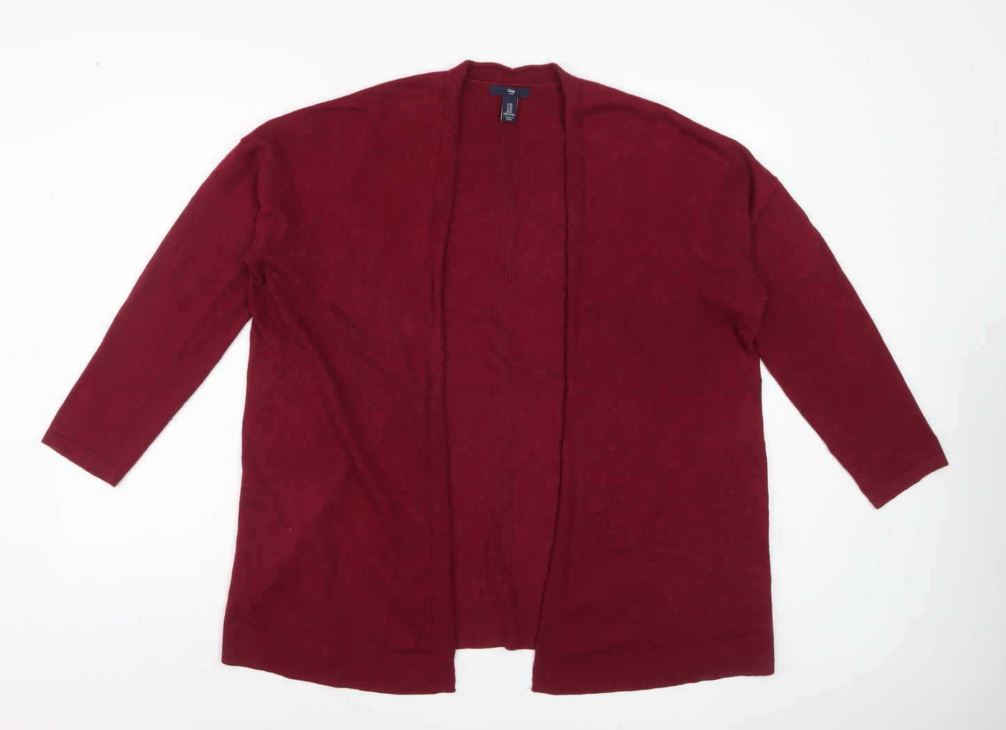 Gap Womens Red XL Open Front Long Sleeve Knit Cardigan