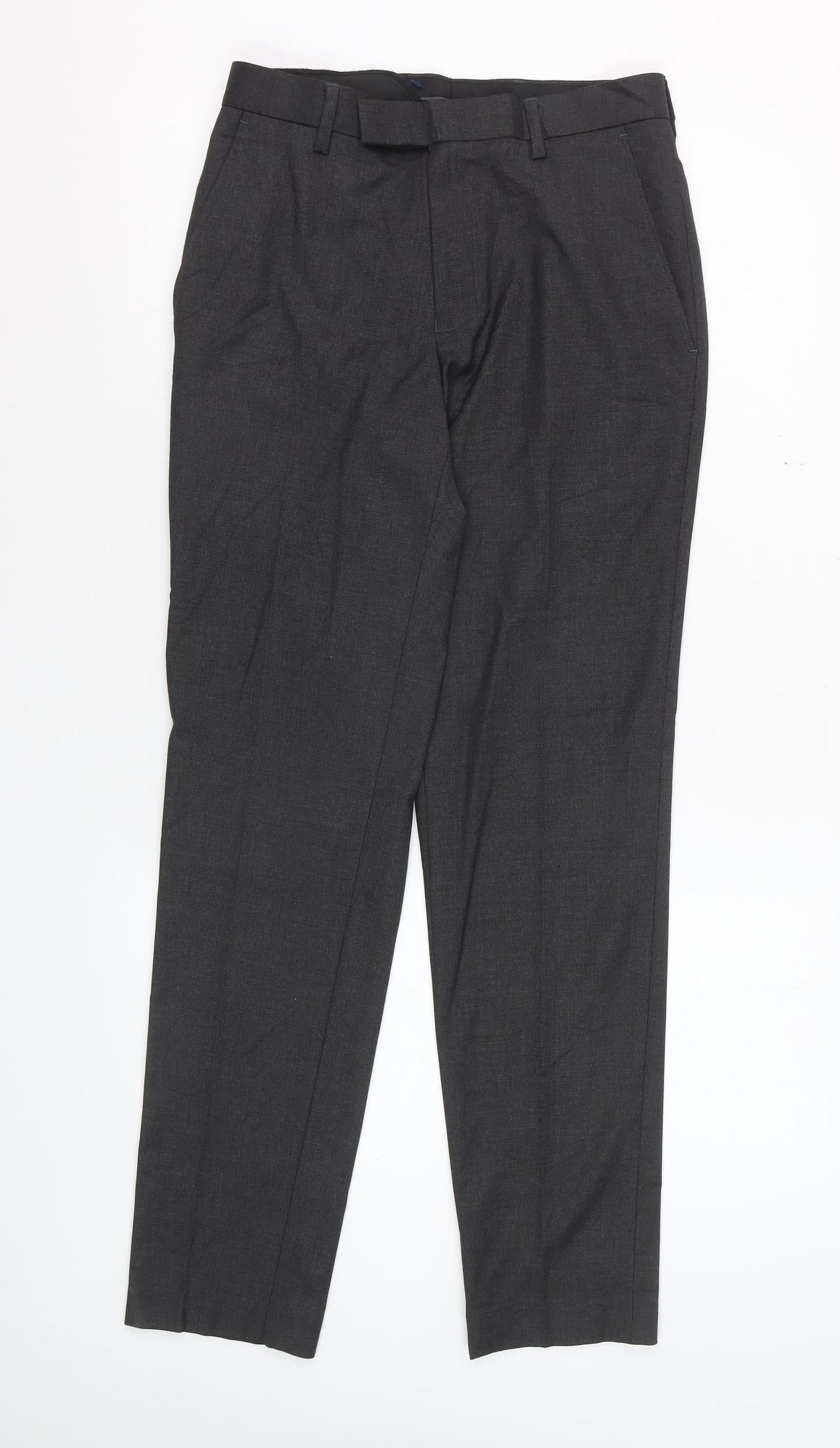 Marks and Spencer Men's Grey Regular Fit Dress Trousers 28W 31L