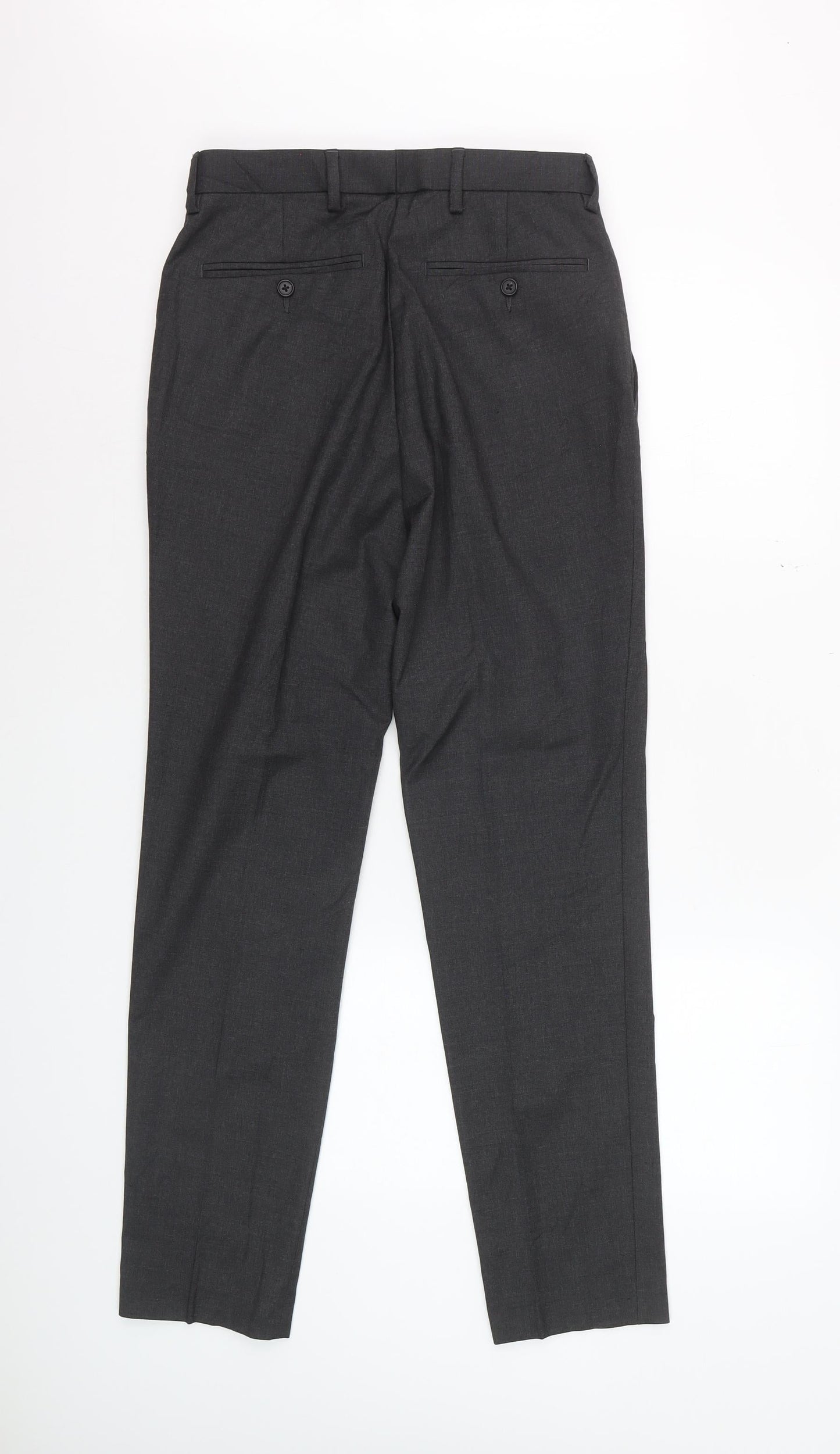 Marks and Spencer Men's Grey Regular Fit Dress Trousers 28W 31L