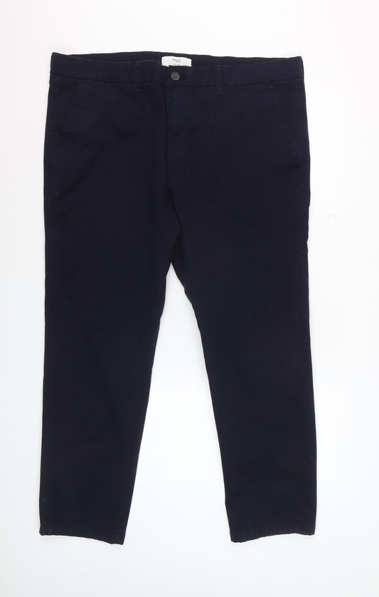 Marks and Spencer Men's Navy Slim Fit Jeans 40W 29L Cotton Stretch