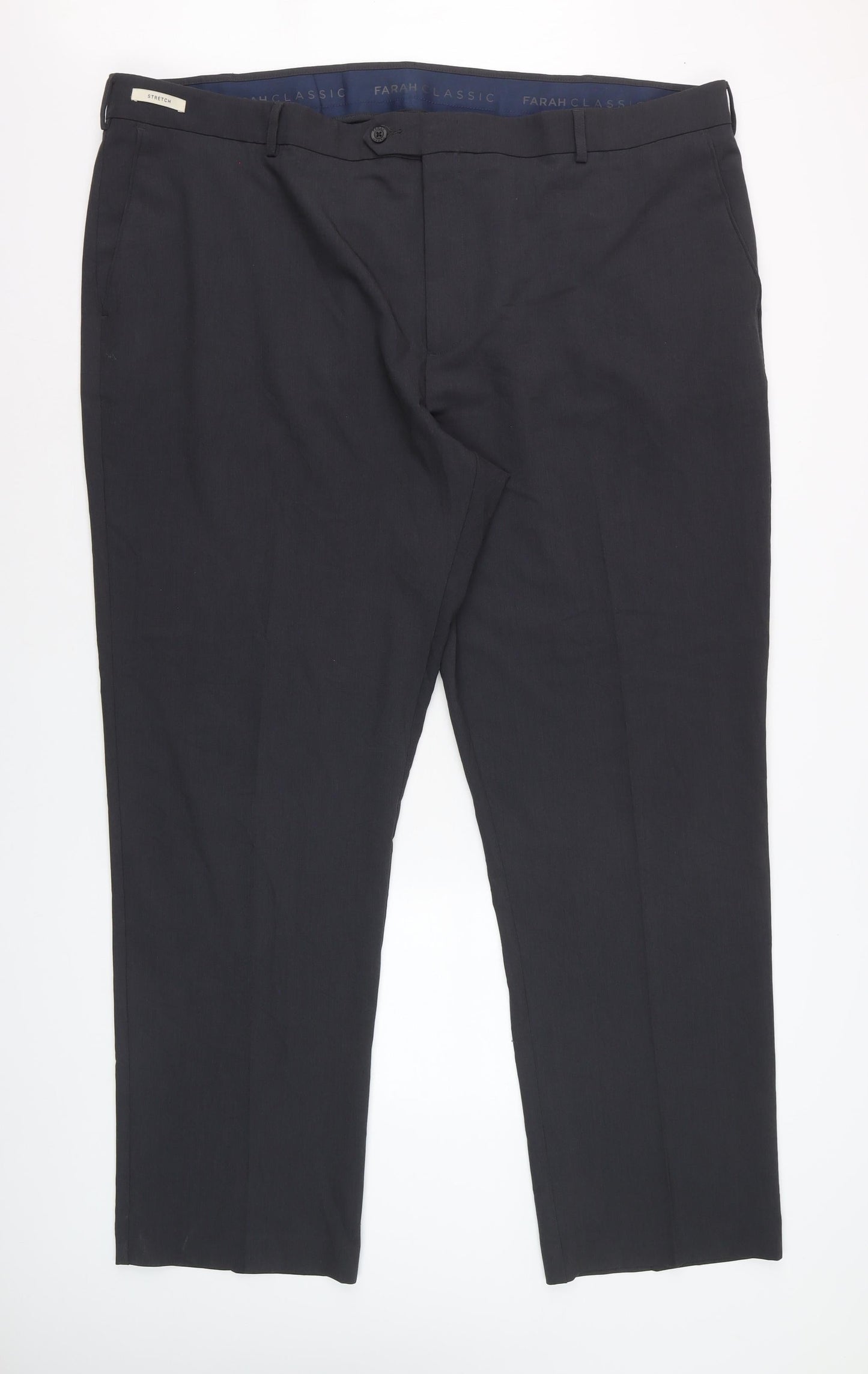 Farah Classic Men's Black 48x33 Stretch Smart Trousers