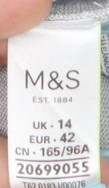 Marks and Spencer Women’s Grey V-Neck Knit Jumper Size 14