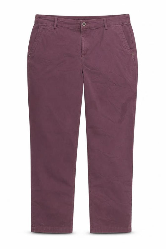 Orvis Womens Plum Cotton Blend Chino Trousers Size 20