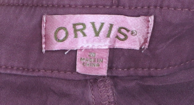 Orvis Womens Plum Cotton Blend Chino Trousers Size 20