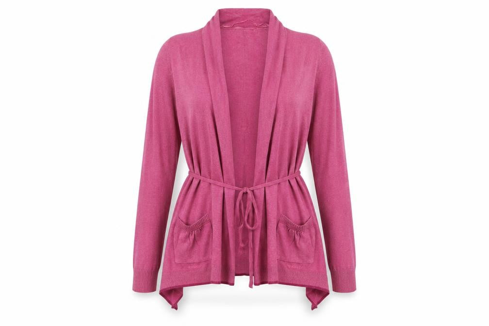 FatFace Women’s Pink Cotton Belted Cardigan Size 12