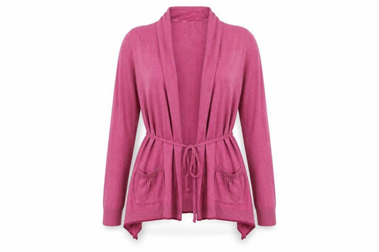 FatFace Women’s Pink Cotton Belted Cardigan Size 12