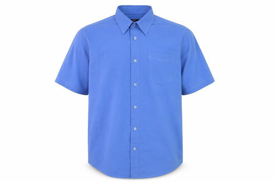 Cotton Traders Mens Blue Short Sleeve Button-Up Casual Shirt Size M
