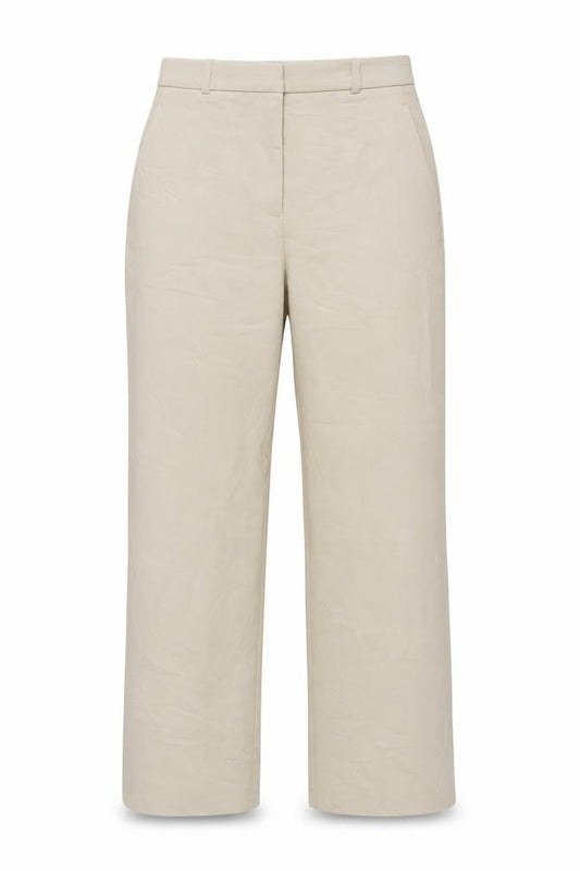 Zara Women Beige High Rise Straight Trousers Size S 26 in