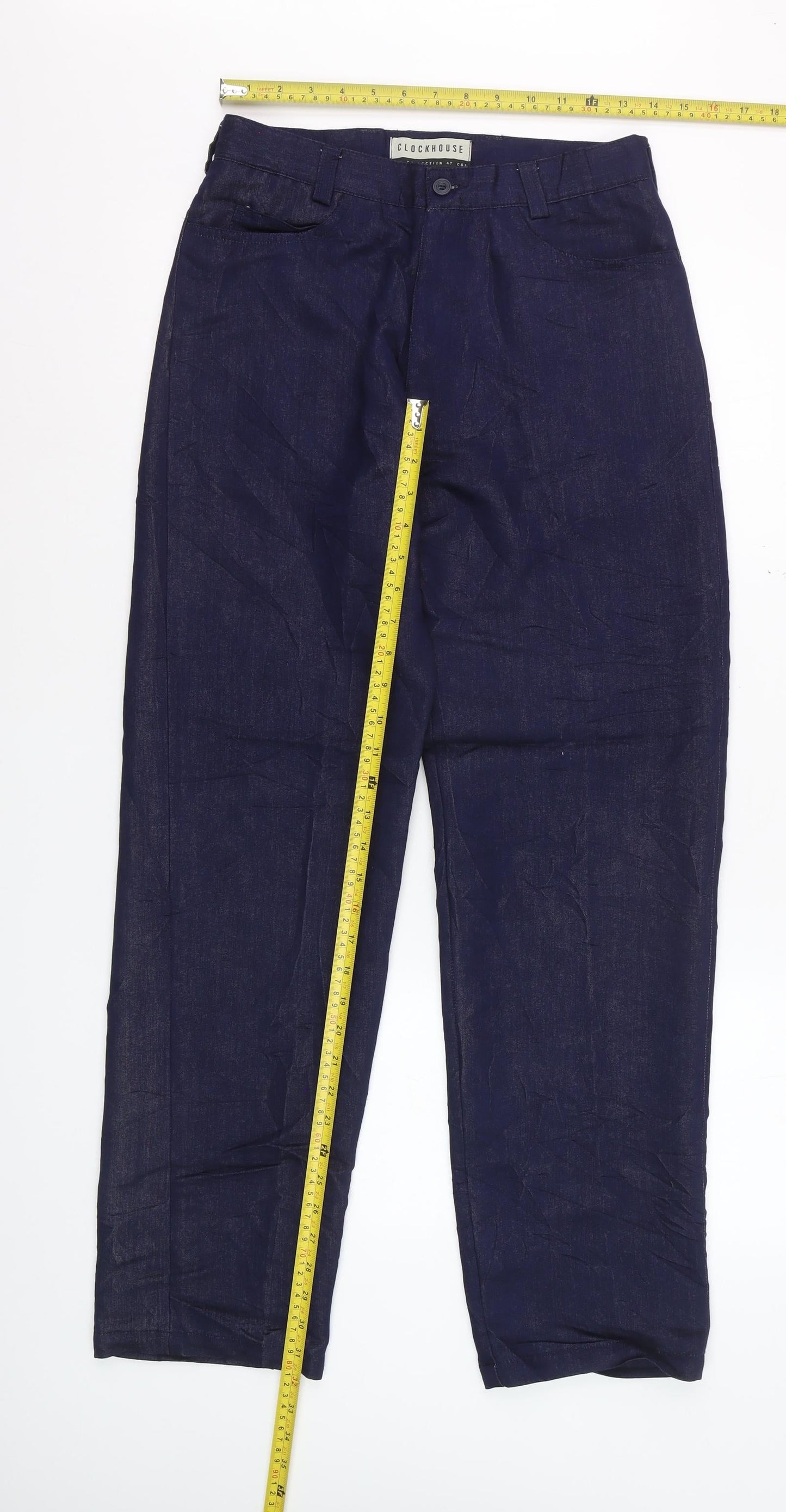 Clockhouse Women Blue 30/32 Chino Straight Leg Trousers