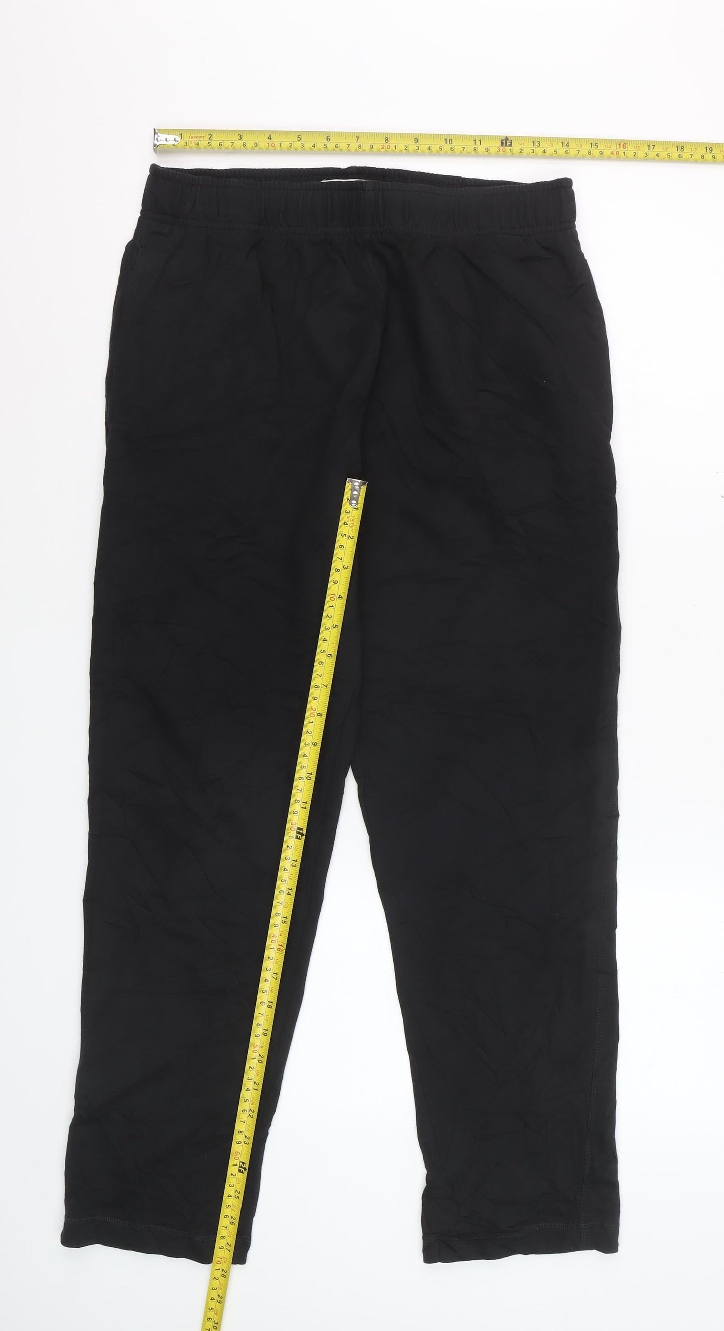 Marks and Spencer Men's Black L Jogger Trousers with Elastic Waist