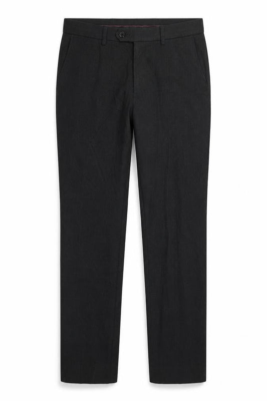 Next Men's Black 34x31 Regular Fit Dress Trousers
