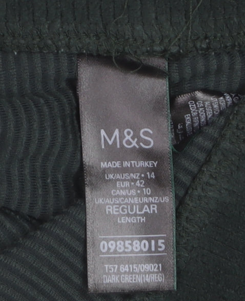 Marks and Spencer Women’s Dark Green Corduroy Leggings Size 14