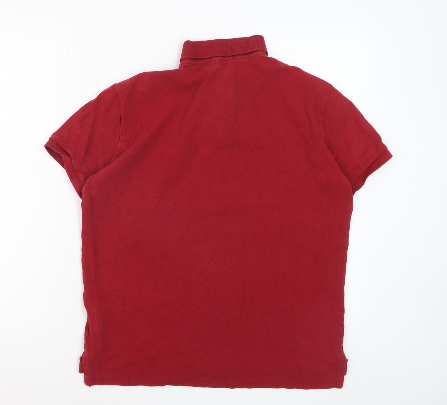 Ralph Lauren Men's Red Slim Fit Cotton Polo Shirt M