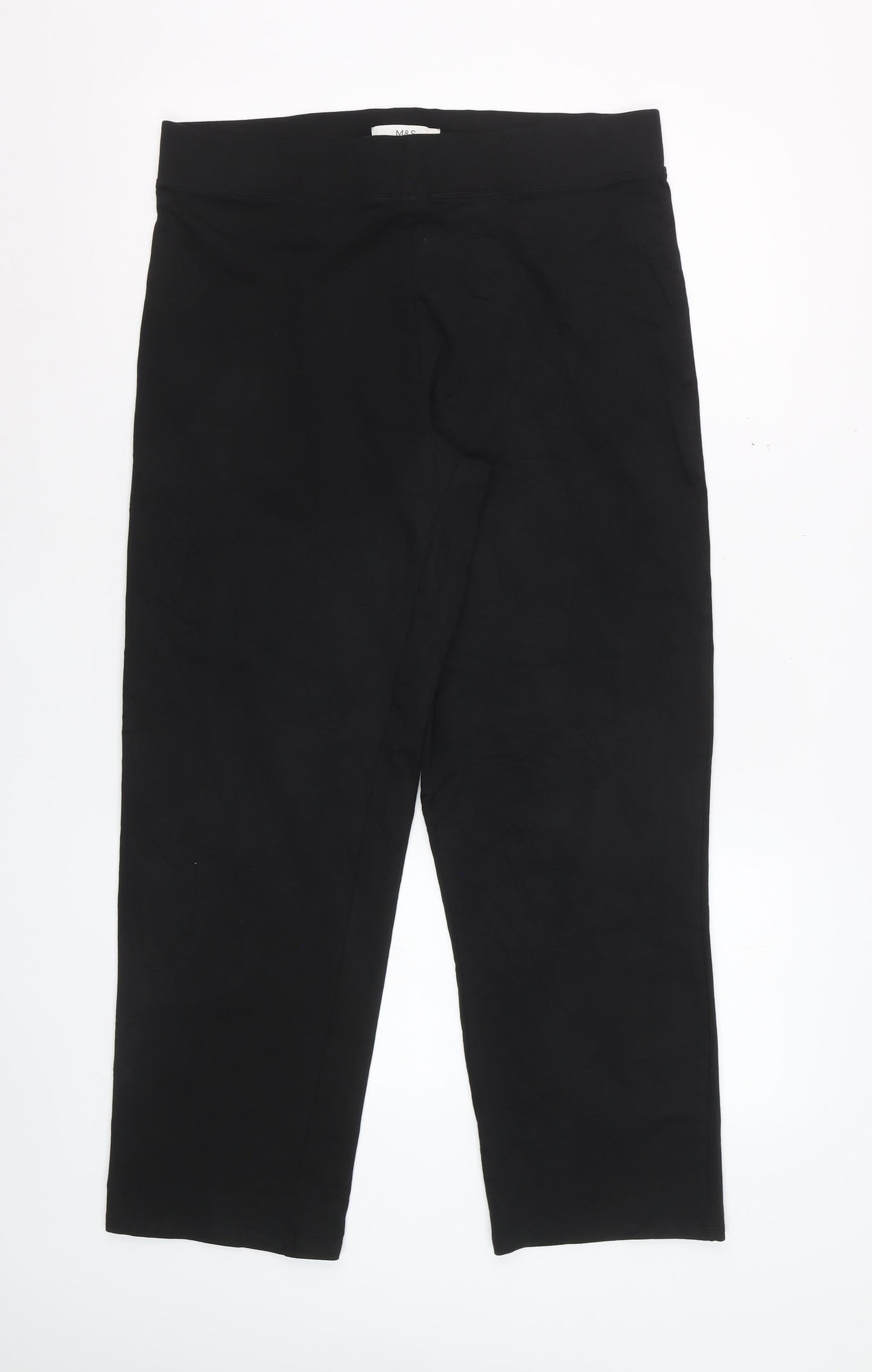 Marks and Spencer Women's Black Cotton Blend Leggings Size 14