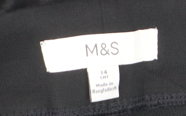 Marks and Spencer Women's Black Cotton Blend Leggings Size 14