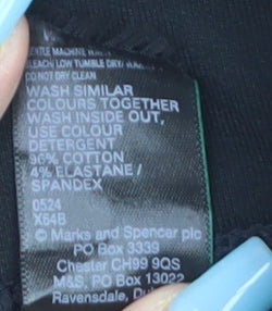 Marks and Spencer Women's Black Cotton Blend Leggings Size 14