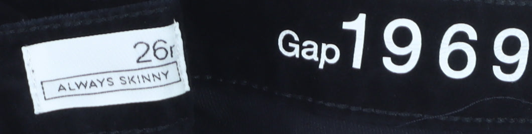 Gap 1969 Women Black Corduroy Always Skinny Trousers Size 26R