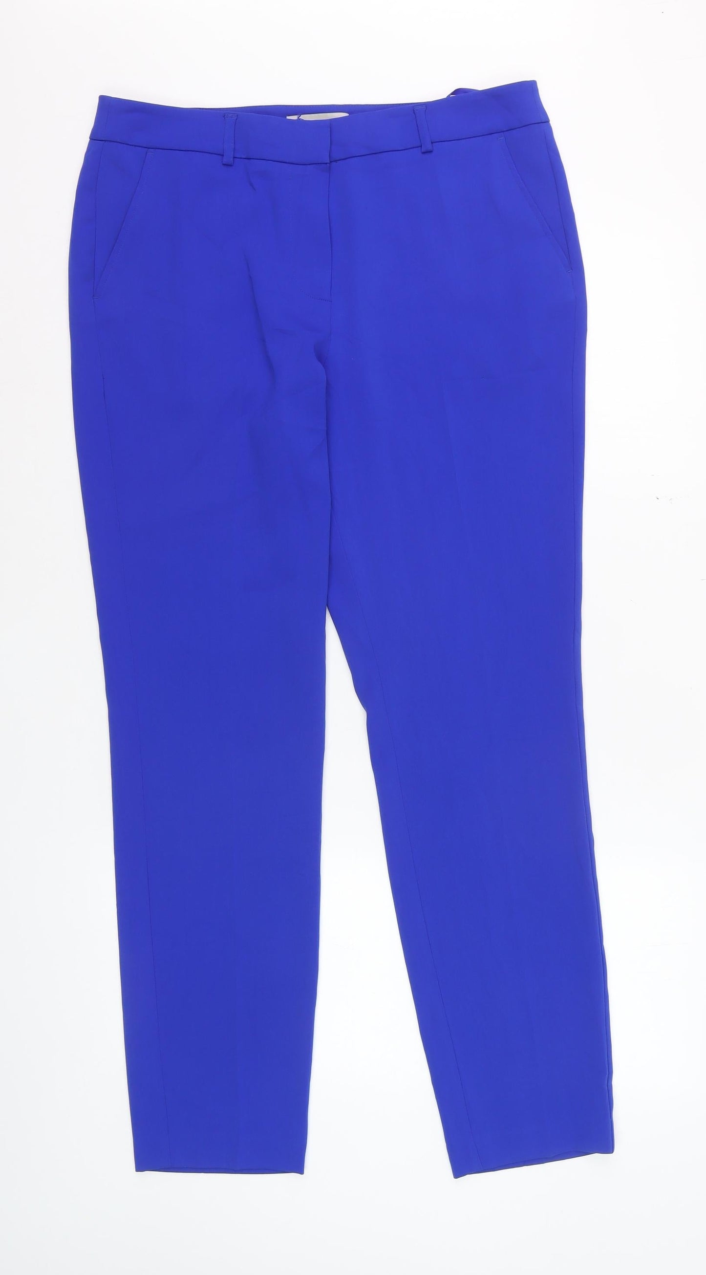 Mary Portas Women's Blue Slim Tapered Tailored Trousers Size 12