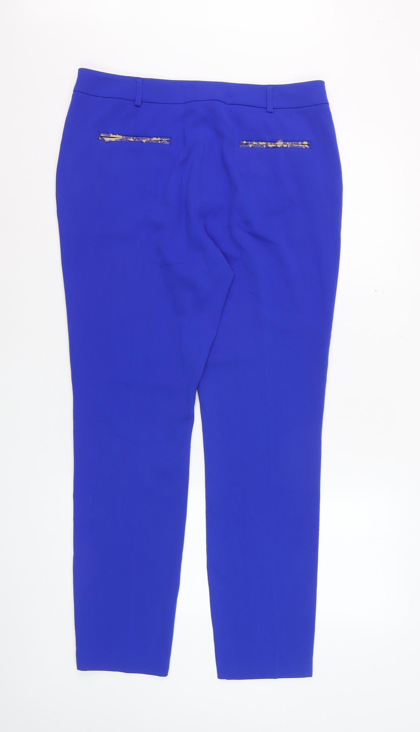 Mary Portas Women's Blue Slim Tapered Tailored Trousers Size 12