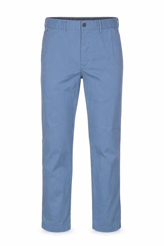 Marks & Spencer Men's Blue Chino Trousers 32W 31L Cotton Blend