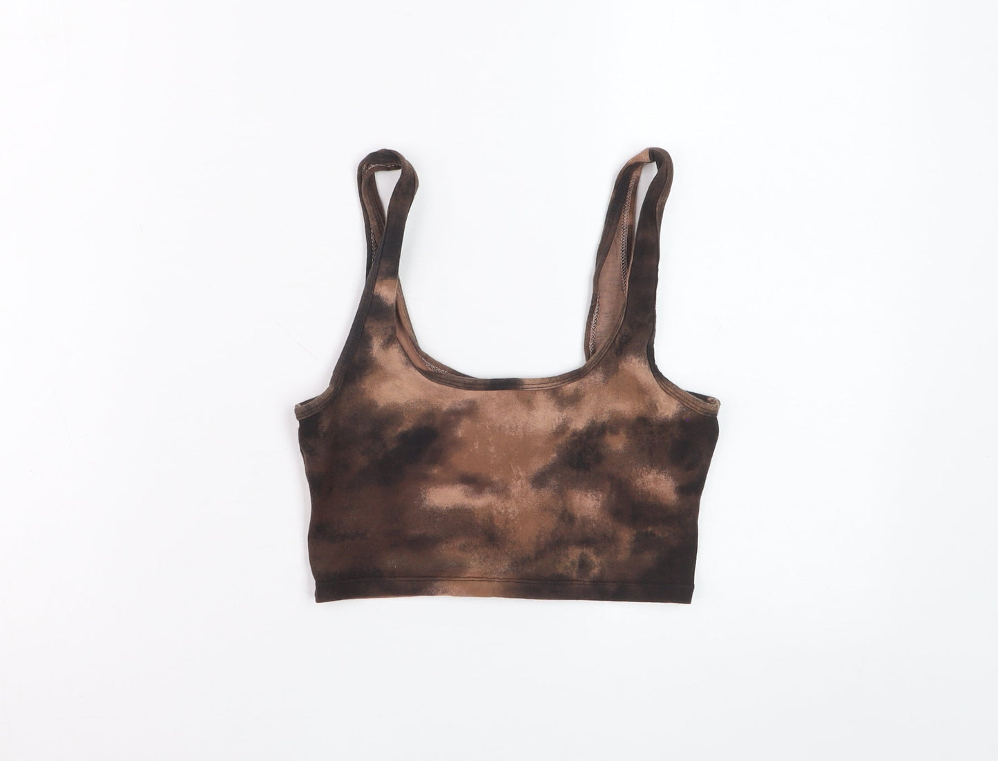 Hollister Women's Brown Tie-Dye Cropped Tank Top XS
