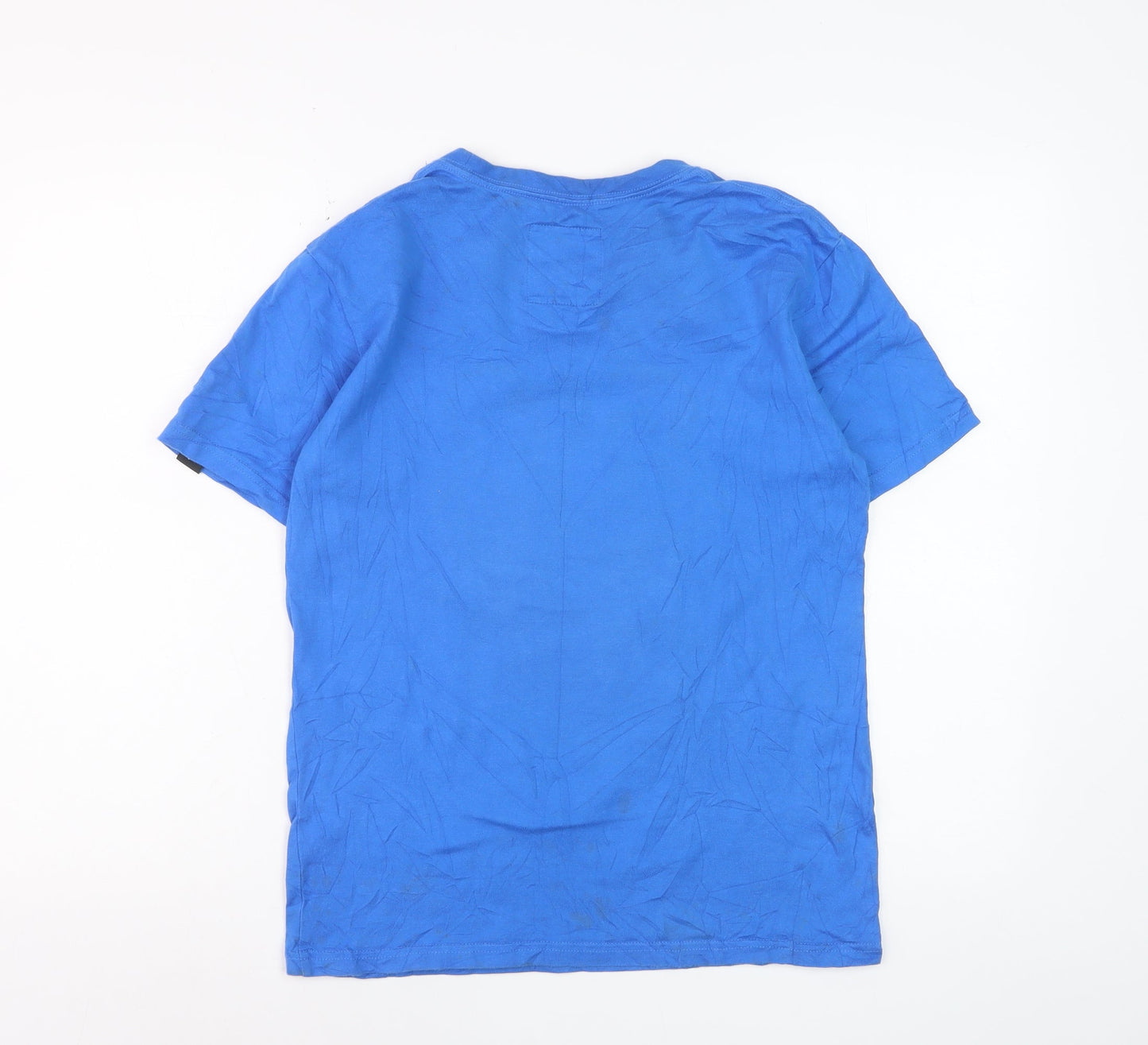 Hipanda Men’s Blue Superpanda Graphic Cotton T-Shirt Size S